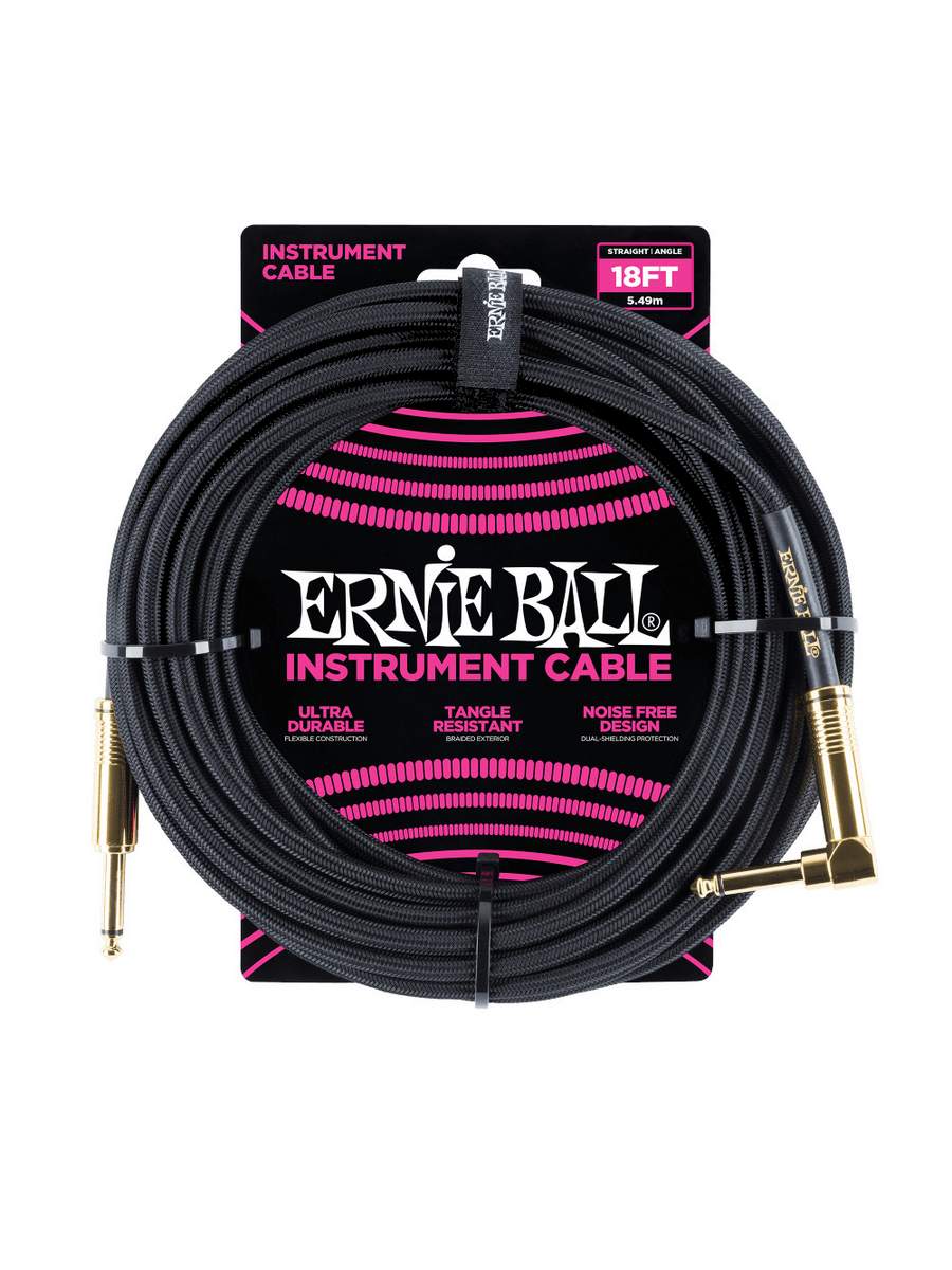 ERNIE BALL câble jack/jack coudé  18FT 5,5m